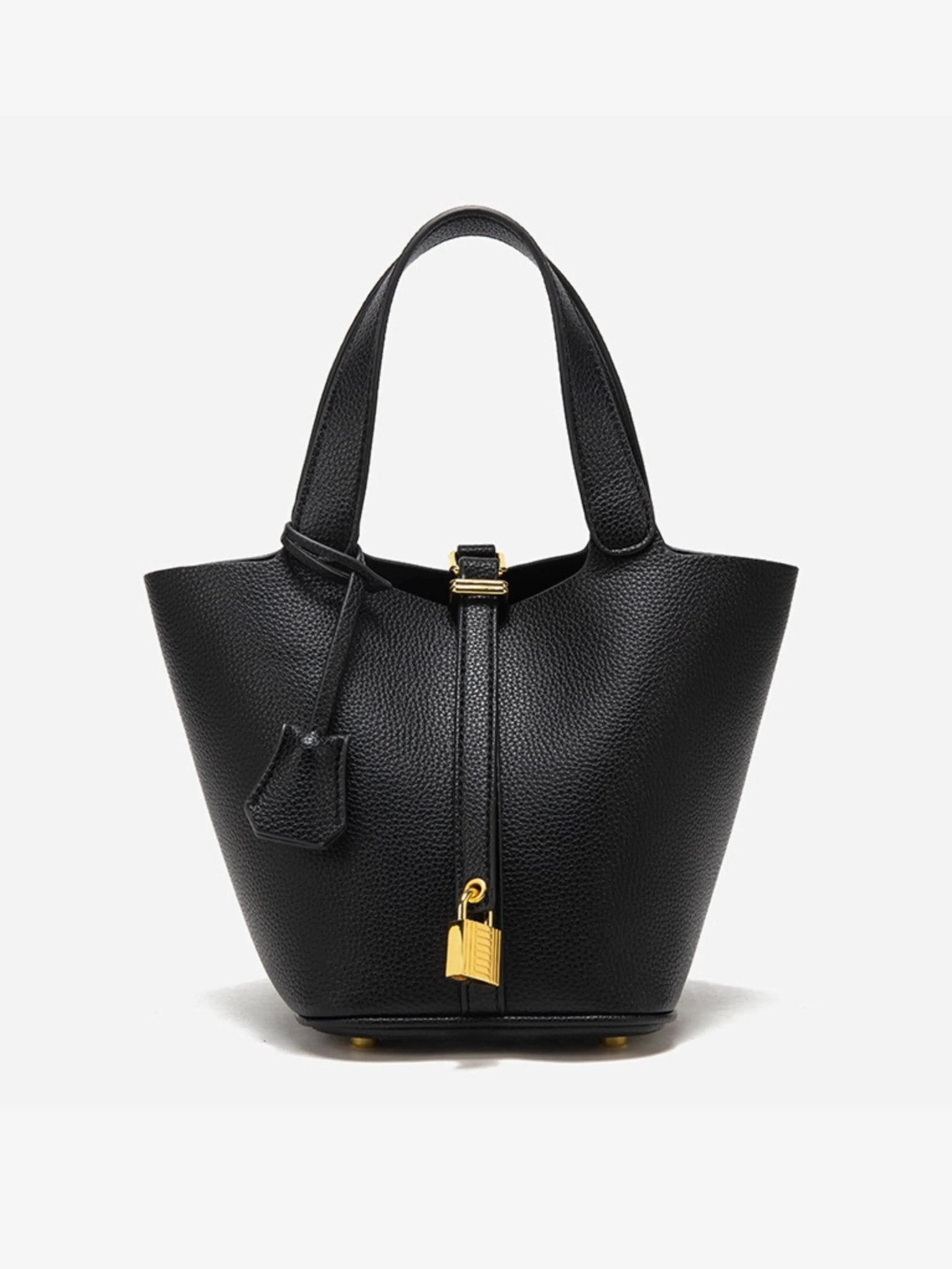 Elaris | Luxe Taupe Leather Bucket Bag – Timeless & Elegant