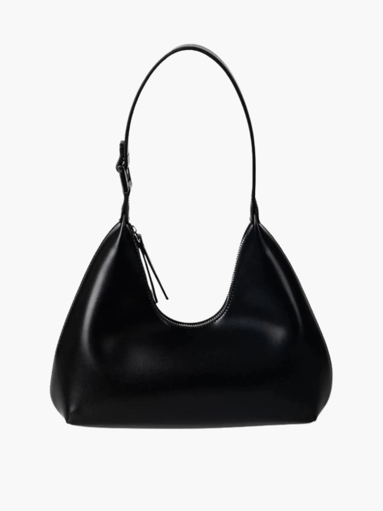Selene | Luxe Black Leather Shoulder Bag – Sleek & Modern