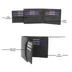 Men's RFID Bifold Wallet with Removable Card Sleeve