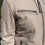 Men’s Hooded Leather Jacket. Sheep Leather Jacket with Removable Hood