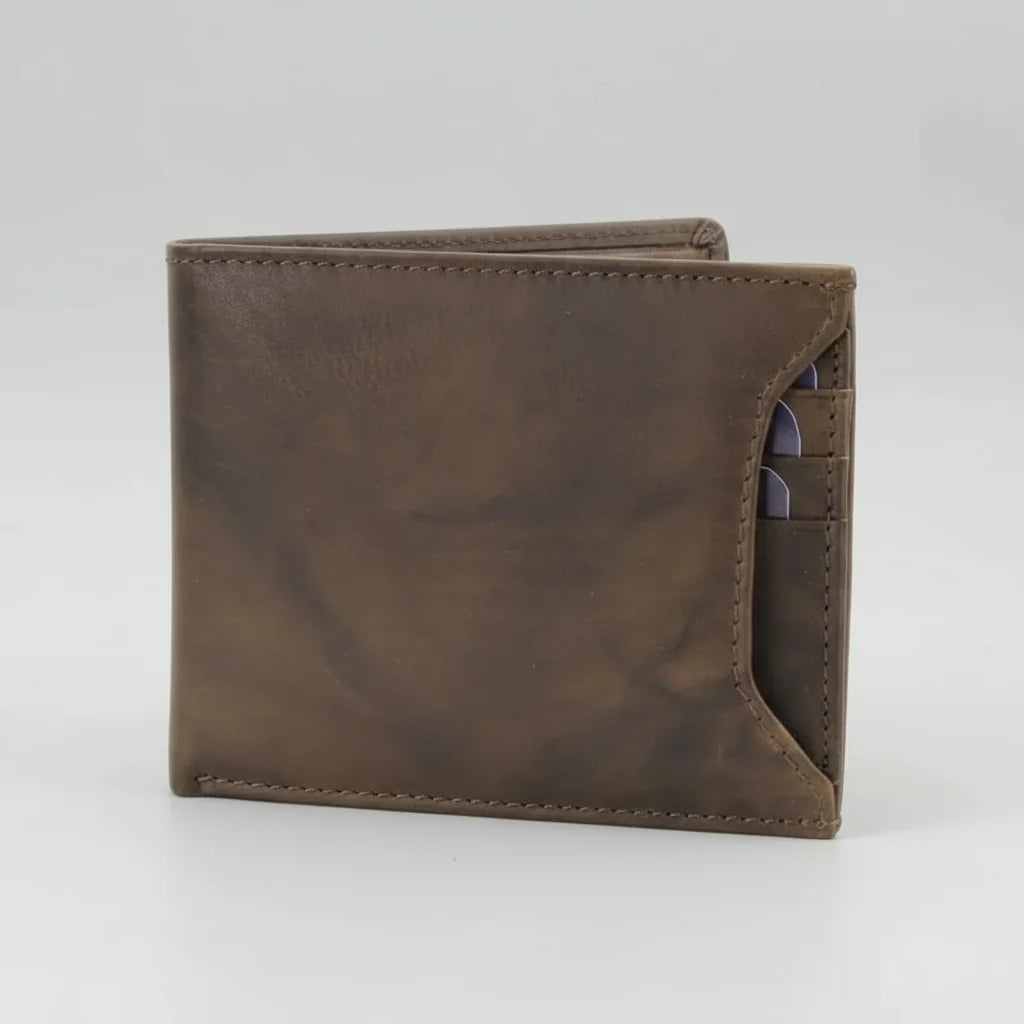 Men's RFID Bifold Wallet with Removable Card Sleeve
