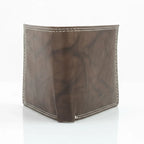 Men's Oil Pull Up Top Flap Bifold Wallet