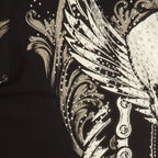 Women's Motorcycle Zip Up Hoodie with Rhinestone Skull & Wings