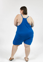 Abigael Shorty Romper in Nautical Blue