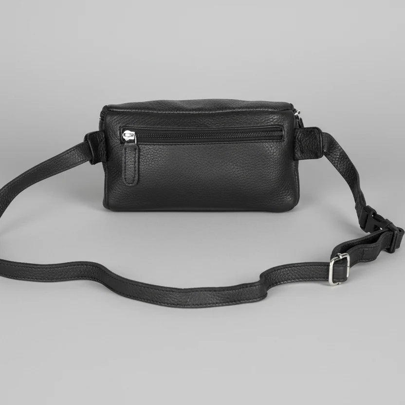 Greenwood Leather Belt Bag. Premium Top-Grain Leather Waist Pack & Crossbody Sling