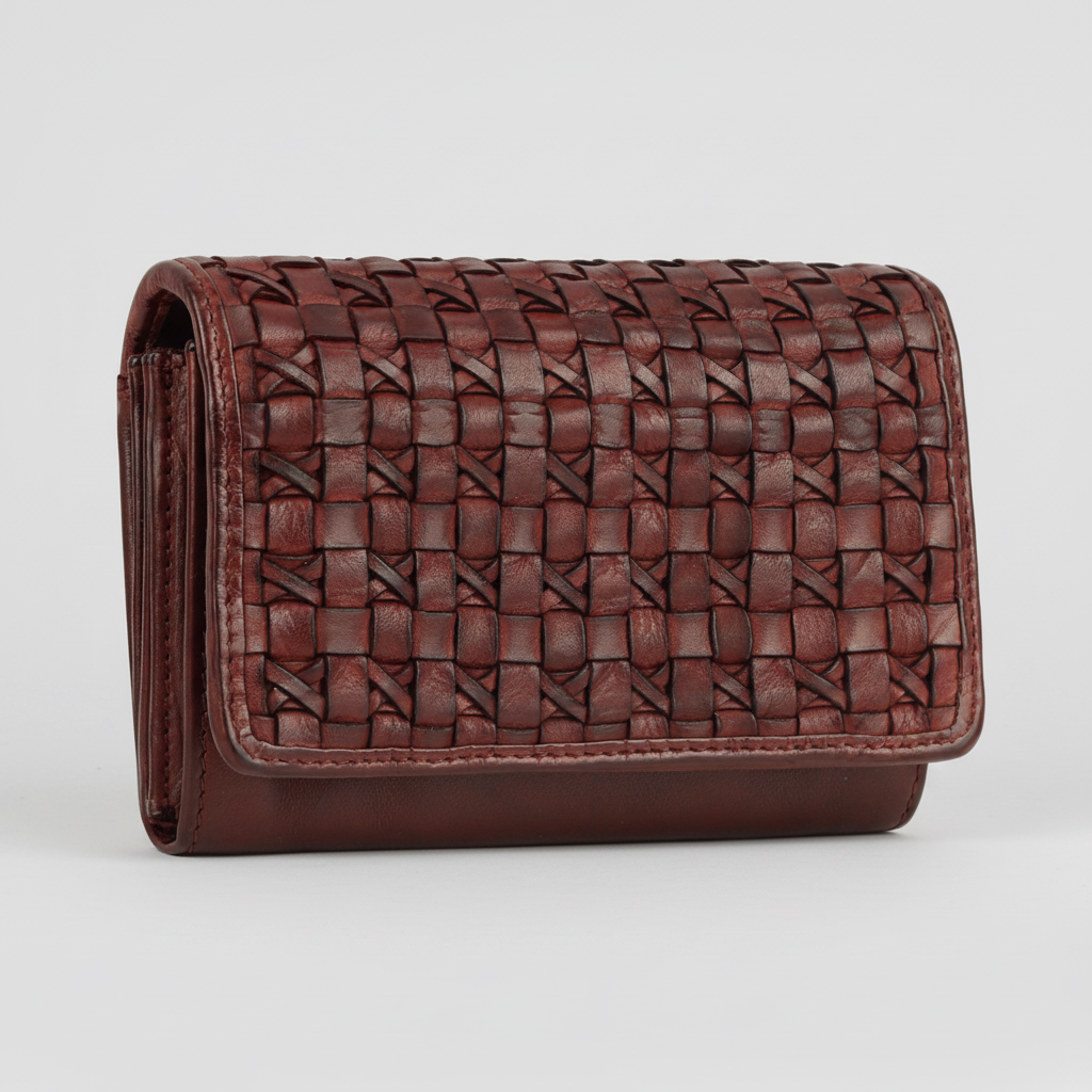 MET Women’s Leather Crosswoven Wallet