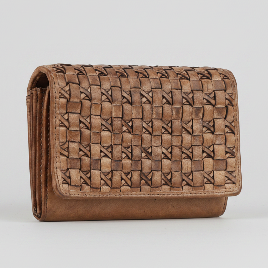 MET Women’s Leather Crosswoven Wallet