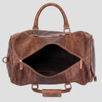 Greenwood Leather Overnight Travel Duffle Bag. Premium Weekender & Gym Companion