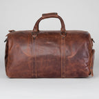 Greenwood Leather Overnight Travel Duffle Bag. Premium Weekender & Gym Companion