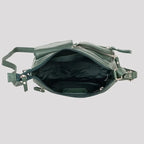 Greenwood Leather Multi-Pocket Crossbody Bag. Premium Pebbled Leather Handbag