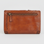 MET Women’s Leather Wallet. Bifold Organizer with Laser-Engraved Floral Details