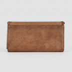 MET Women’s Leather Wallet. Tri-Fold Clutch Organizer with Studded and Whipstitch Detail