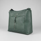 Greenwood Leather Elegant Crossbody Bag. Full-Grain Leather Shoulder Bag