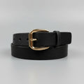 Keldon Women’s Italian Leather Belt with Rose Gold Roller Buckle