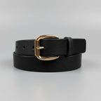 Keldon Women’s Italian Leather Belt with Rose Gold Roller Buckle