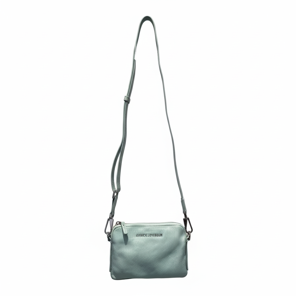 Sac à main en cuir, deux en un, Bleu céleste | Clarence