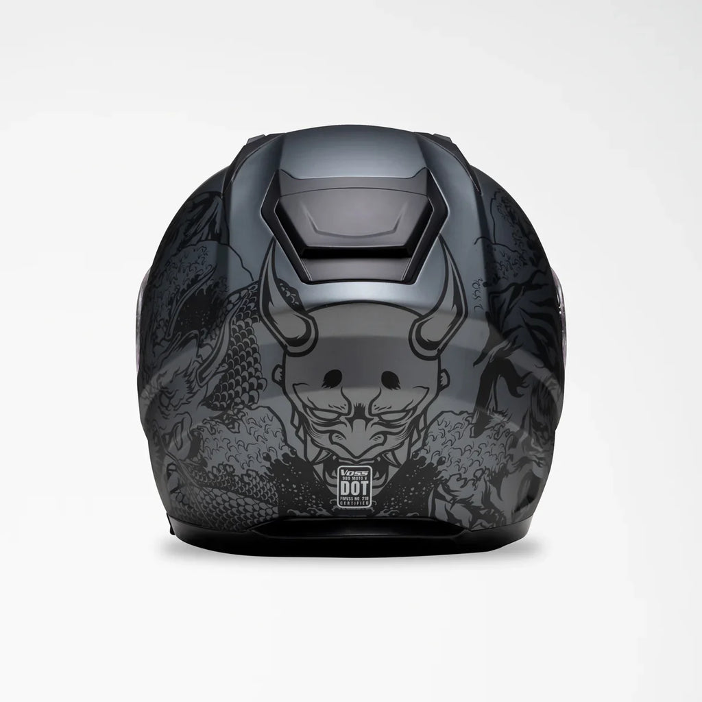 Voss 989 Moto-V Rei Full Face Matte Motorcycle Helmet