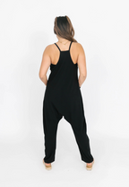 Abigael Romper in Midnight Black
