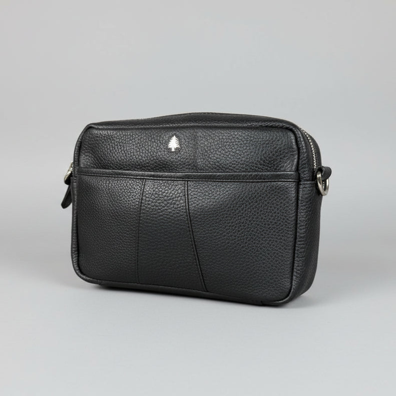 Greenwood Leather Mini Crossbody Bag. Premium Full-Grain Pebbled Leather Handbag