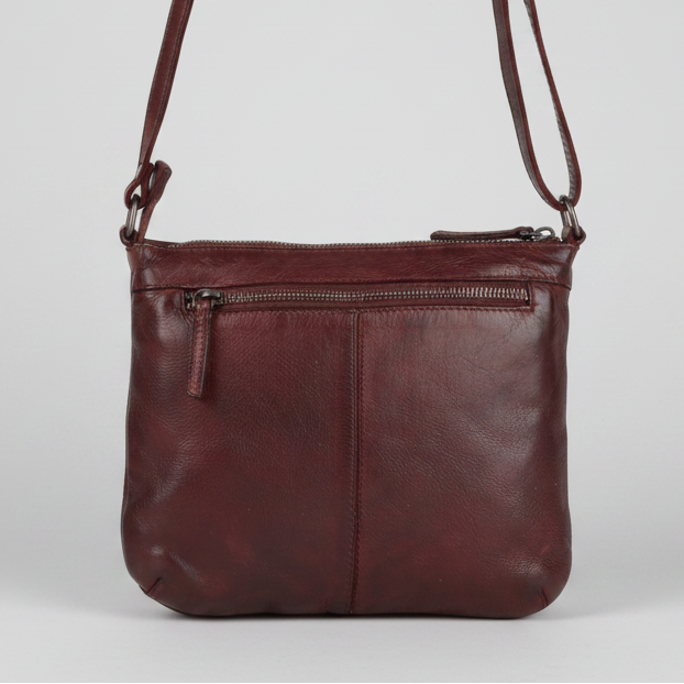 MET V Stitch Crossbody Leather Bag