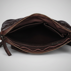 MET V Stitch Crossbody Leather Bag