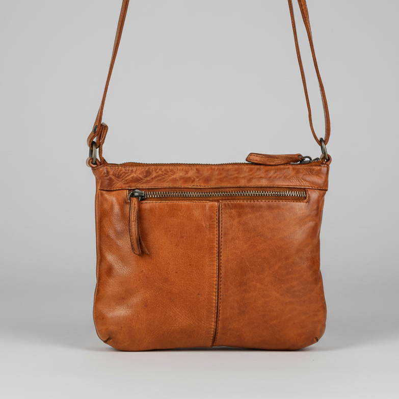 MET V Stitch Crossbody Leather Bag