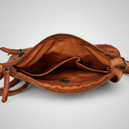 MET V Stitch Crossbody Leather Bag