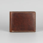 Men’s Genuine Cow Leather Bifold Wallet. Embossed Horse Design with RFID Protection