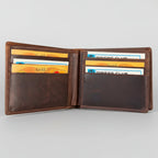 Men’s Genuine Leather Bifold Wallet. High Capacity 12 Card Slot Organizer