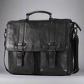 MET Premium Leather Laptop Bag. Messenger Briefcase with Detachable Shoulder Strap