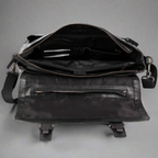 MET Premium Leather Laptop Bag. Messenger Briefcase with Detachable Shoulder Strap