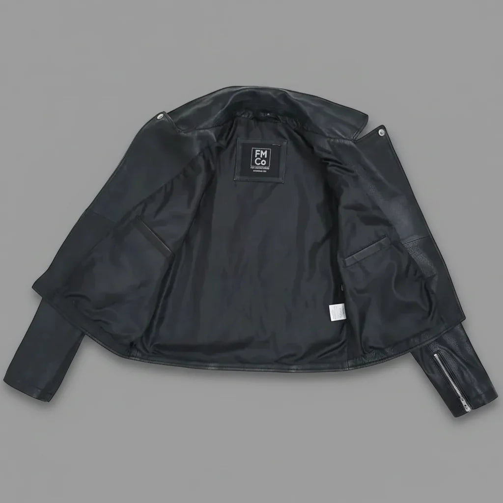 Women’s Lightweight Leather Fashion Jacket | Soft Naked Cowhide Casual Moto Style