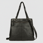 MET Premium Leather Shoulder Bag. Elegant Dual-Compartment Tote