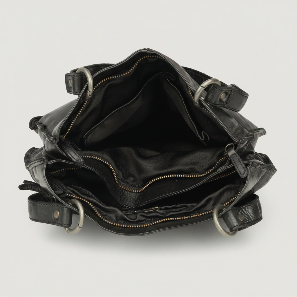 MET Premium Leather Shoulder Bag. Elegant Dual-Compartment Tote