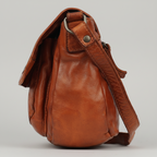 MET Leather Flap Crossbody Bag. Compact Messenger with Laser-Engraved Details