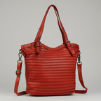 MET Leather Handbag for Women. Tote with Adjustable Dual Handles
