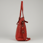 MET Leather Handbag for Women. Tote with Adjustable Dual Handles