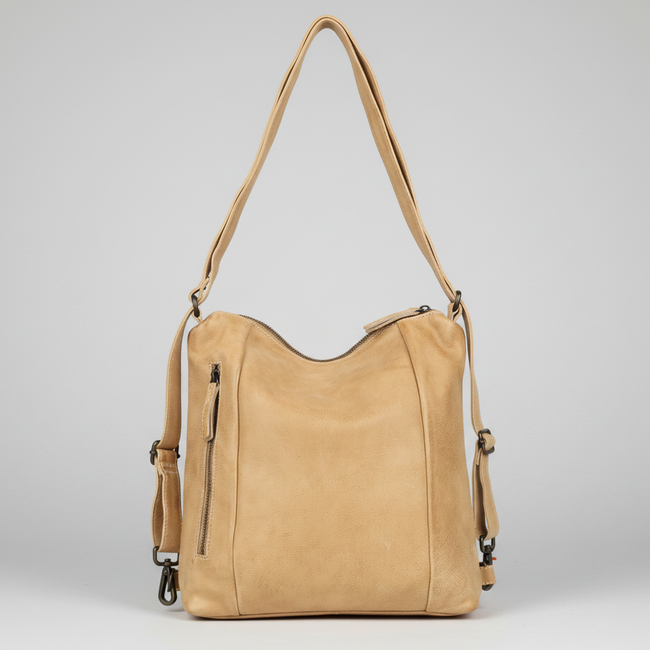 MET Premium Leather Shoulder Bag. Convertible Bag Transformer