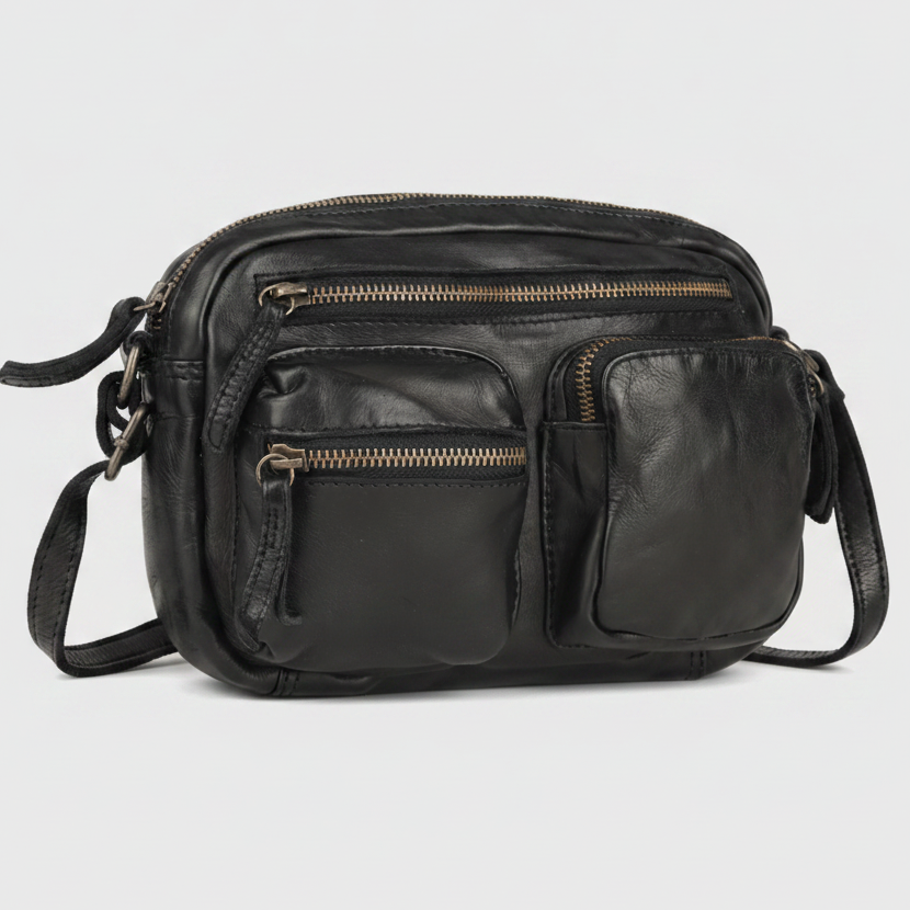 MET Premium Leather Crossbody Bag. Compact Utility Explorer
