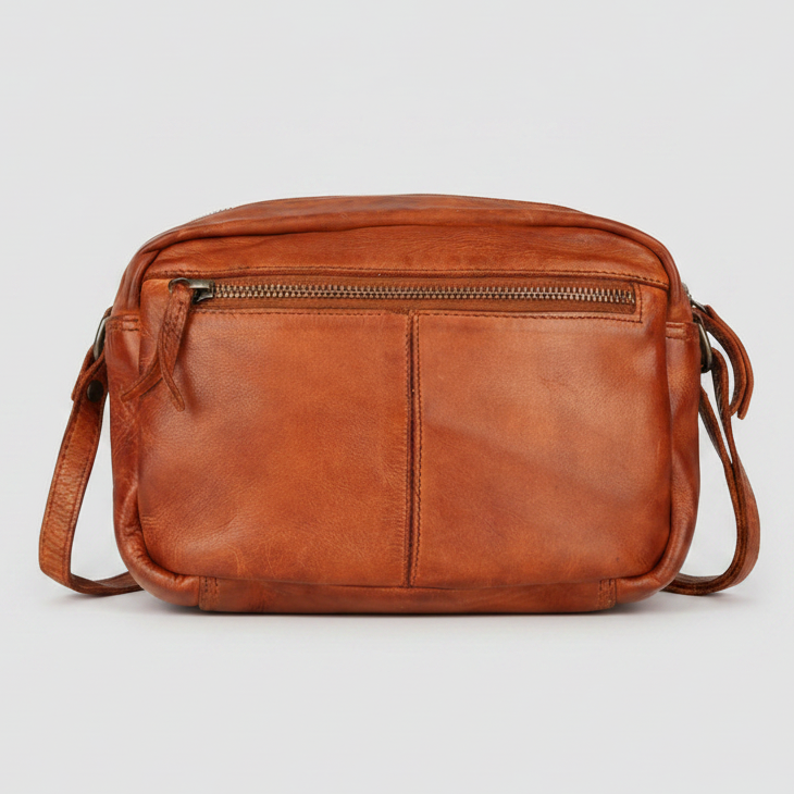 MET Premium Leather Crossbody Bag. Compact Utility Explorer