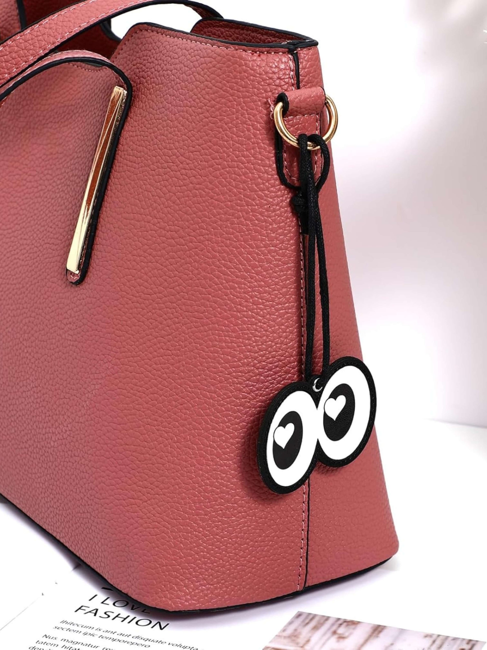 Aeriselle | Wide-Eyed Leather Bag Charm – Playful, Bold & Eye-Catching