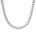 Men’s Stainless Steel Flat Box Chain Necklace for Bikers