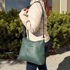 Greenwood Leather Elegant Crossbody Bag. Full-Grain Leather Shoulder Bag