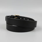 Keldon Women’s Italian Leather Belt with Rose Gold Roller Buckle