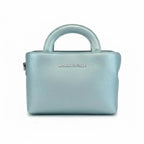Sac à main en cuir, deux en un, Bleu céleste | Clarence