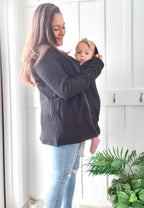 2-in-1 Fleece Baby Carrying Hoodie