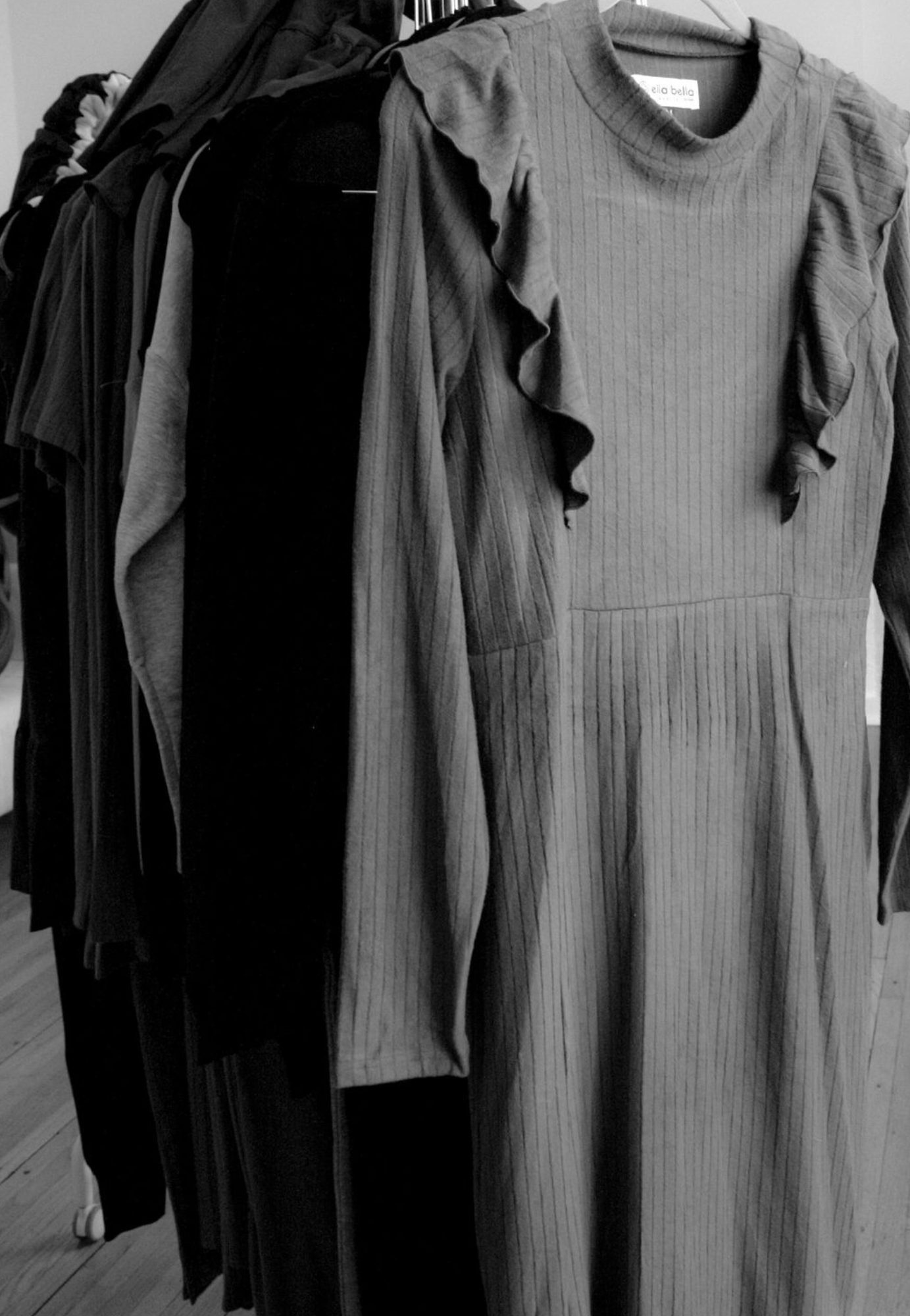 Chocolate Brown Ruffle Maternity Dress