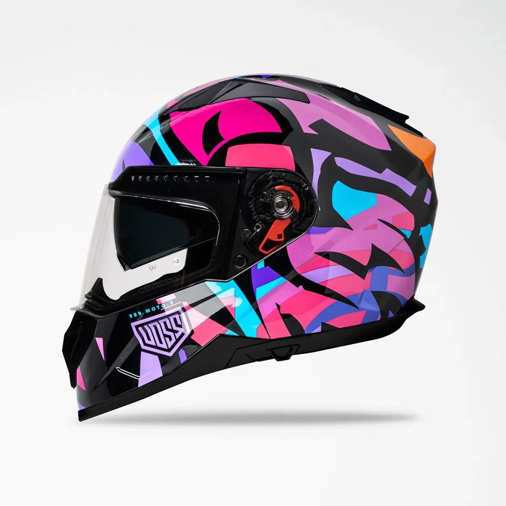 Voss 989 Moto-V TopRockr Full Face Gloss Motorcycle Helmet