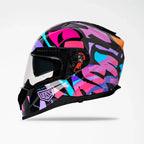 Voss 989 Moto-V TopRockr Full Face Gloss Motorcycle Helmet
