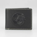 Men’s Cow Leather Wolf Embossed Bifold Wallet